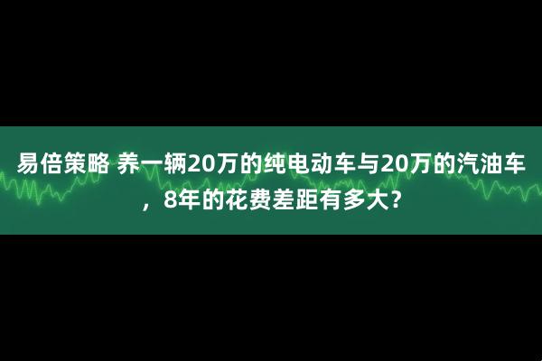 易倍策略 养一辆20万的纯电动车与20万的汽油车，8年的花费差距有多大？